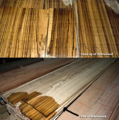 Zebrawood Lumber Boards - 3/4 X 4 X 18 Inch (2 Pieces)