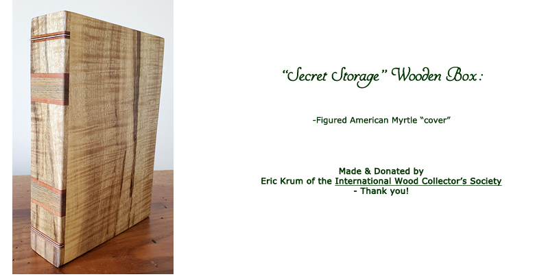 Win this secret storage myrtle wooden box at the 2019 Hearne Hardwoods Open House!