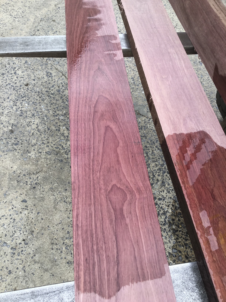 thumbnail image 2 of Green Valley Wood Products 10 Board Feet 8/4 Exotic Purpleheart Lumber - FAS Grade 2 of 5