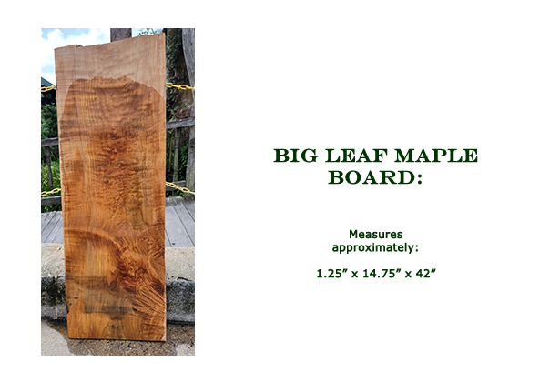 Win this Big Leaf Maple Board at the 2021 Hearne Hardwoods Open House