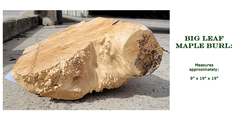 Win this Big Leaf Maple Burl at the 2021 Hearne Hardwoods Open House