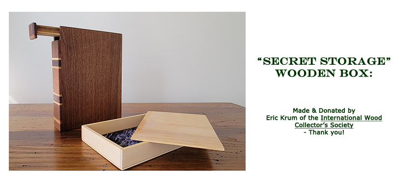 Win this secret storage box, made and donated by Eric Krum at the 2021 Hearne Hardwoods Open House