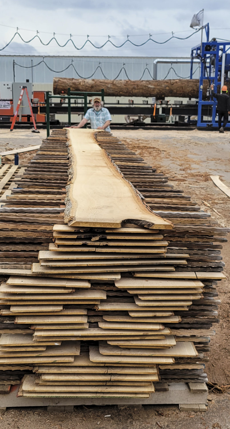custom made 32 foot white oak slabs