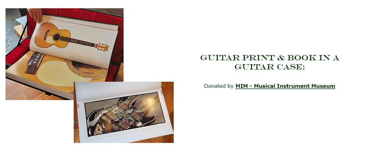 win this guitar print and book in a guitar case at the 2022 Hearne Hardwoods Open House