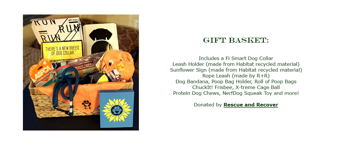 WIn this gift basket from rescue and recover at the hearne hardwoods open house